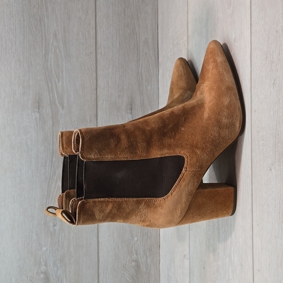 Steve Madden Women Subtle Chestnut Leather Pointed toe heels shoes boots sz 10M - Picture 3 of 15